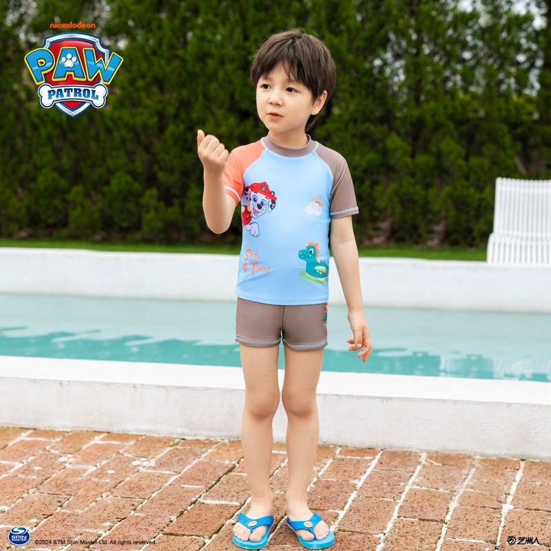 女童泳衣女孩温泉儿童分体游泳衣女宝宝连体泳衣裤海边防晒沙滩服