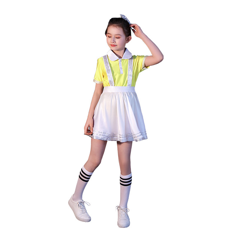 六一儿童合唱服男女演出服幼儿园中小学生诗词朗诵服夏少儿背带裤