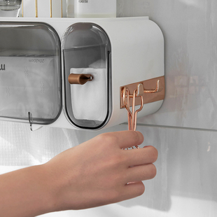 洗脸巾收纳盒壁挂式家用卫生间一次性化妆棉置物架厕所纸巾卷筒盒