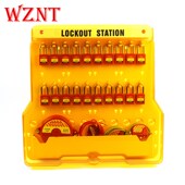 安全锁具工作站集成式 带盖透明挂锁板安全锁具站 塑料管理箱一体式