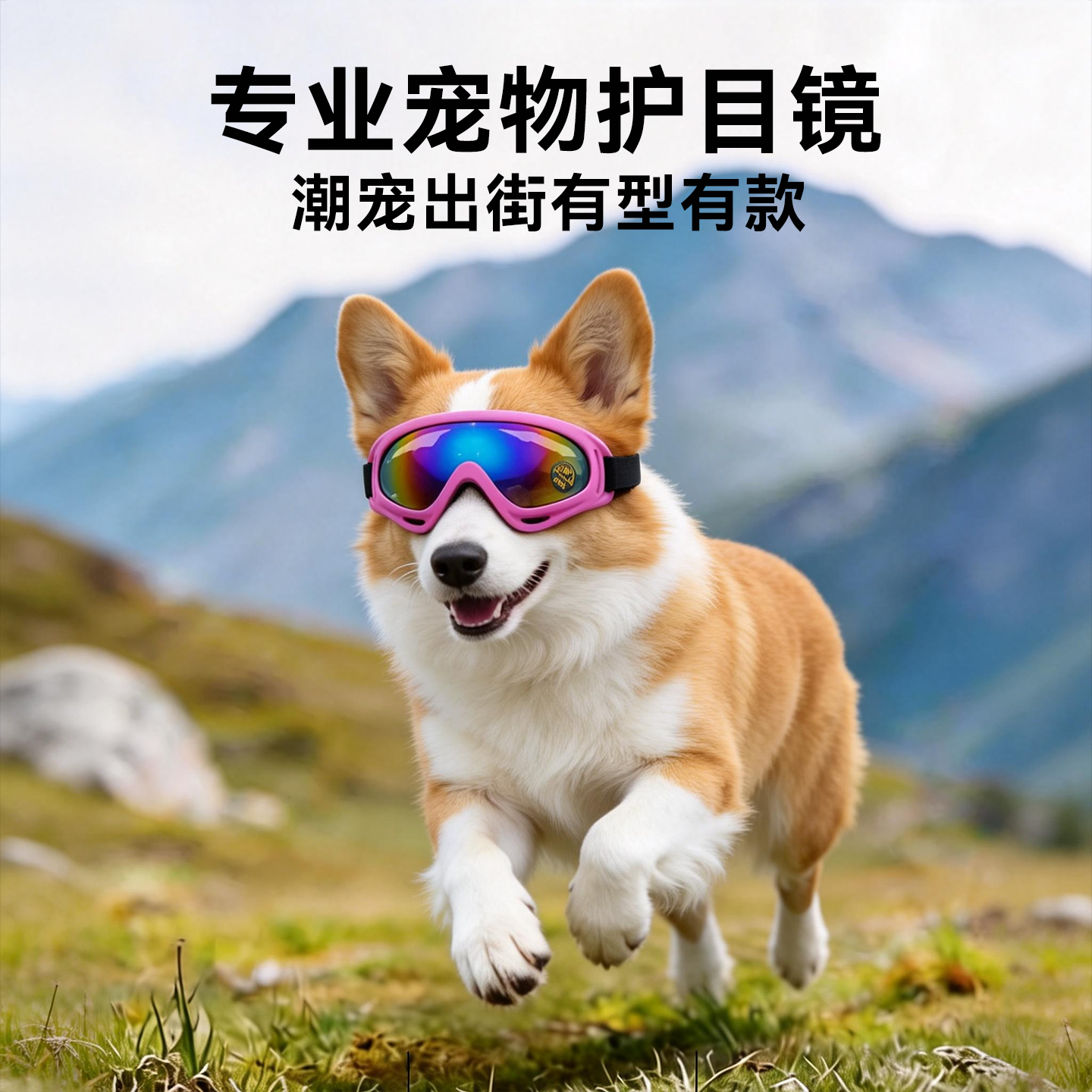 狗狗护目镜柯基泰迪小中大型犬户外防风沙紫外线出行墨镜宠物眼镜