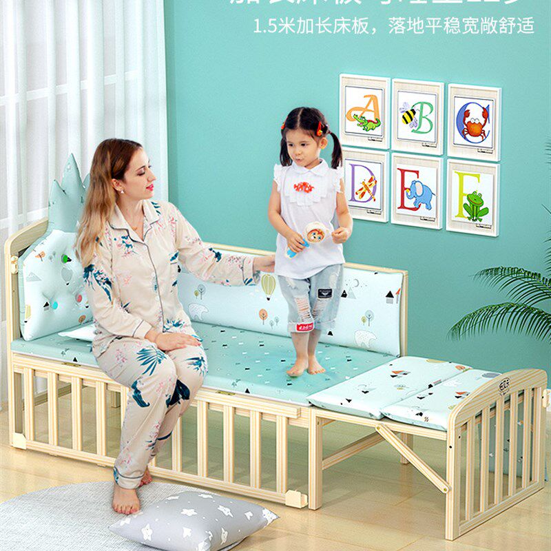 钰贝乐婴儿床实木无漆宝宝床儿童床新生儿小床拼接大床婴儿摇篮床