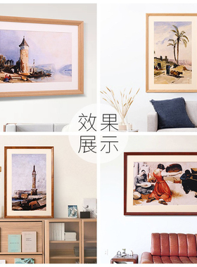 实木相框定制大画框装裱任意尺寸拼图框1000片A3a4k8开外框架挂墙