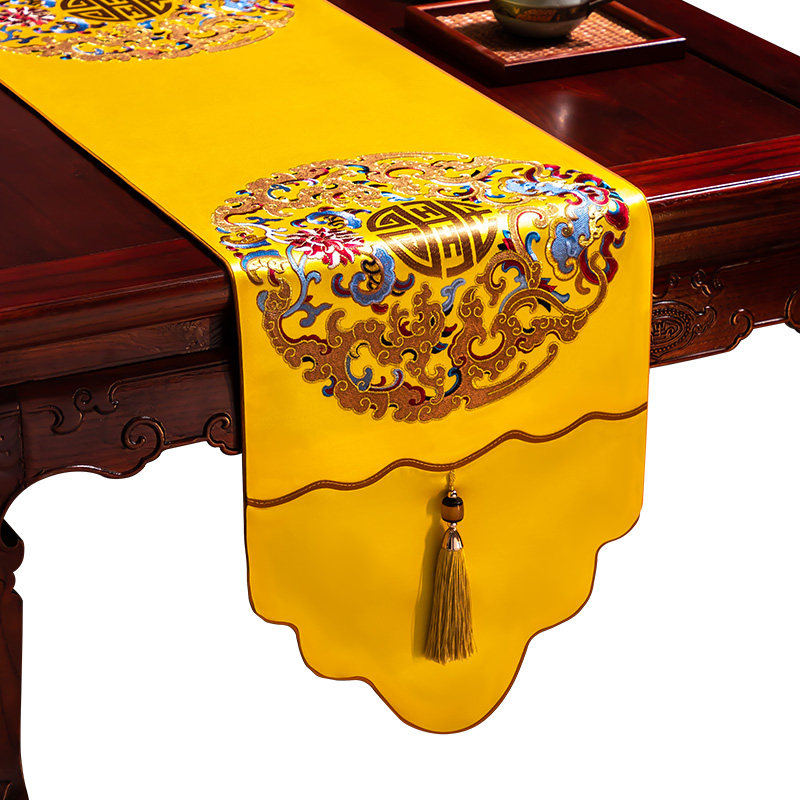 精选新中式防水桌旗现代简约茶旗古典茶几布餐桌布艺长条床旗茶桌,居家布艺,桌旗,淘宝优惠券,粉丝福利购,淘宝优惠卷