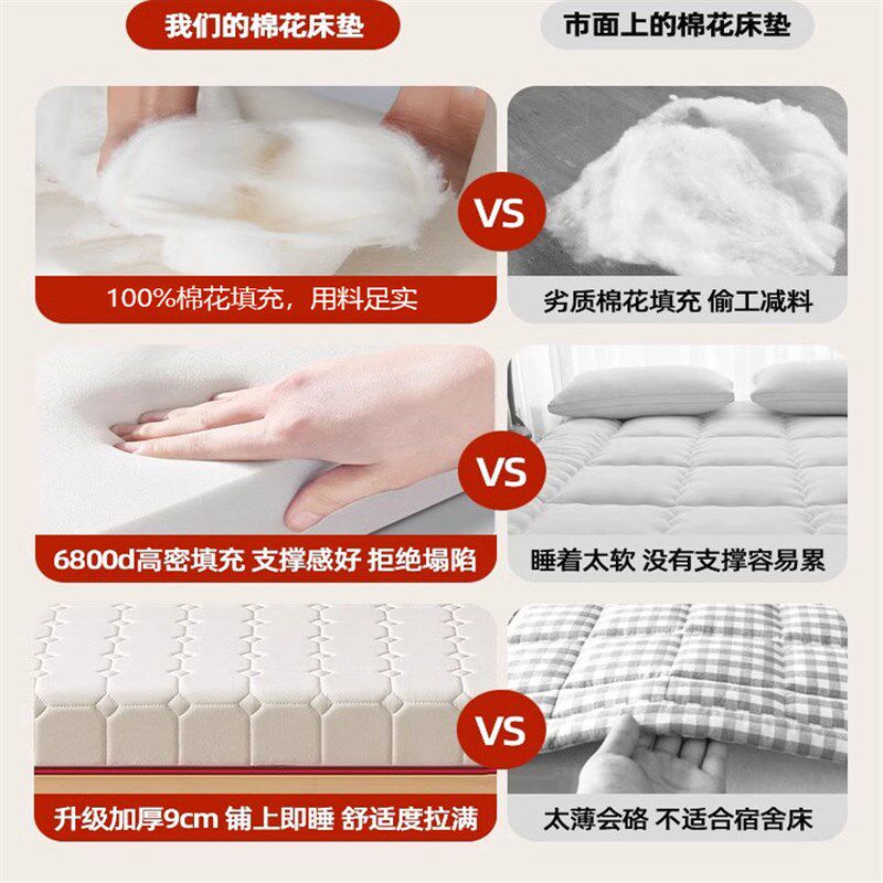 德国棉花床垫家用软垫卧室褥子学生宿舍单人榻榻米租房专用床褥垫