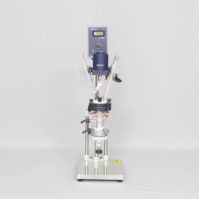 实验室小型双层玻璃反应釜1升-5升夹套恒温反应器夹套玻璃反应器
