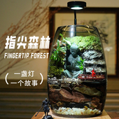 黑悟空纯手工艺术苔藓微景观流水生态缸真植物客厅办公室家居摆件