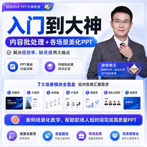 微软MVP专家熊王精品录播提供答疑素材模板