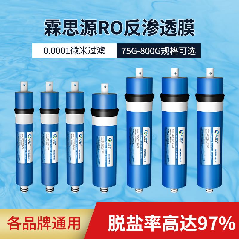 霖思源家用反渗透净水器RO膜滤芯 纯水机直饮水机75G通用配件