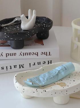 WULIHOME韩风高脚托盘首饰收纳摆件香薰摆放客厅软装装饰拍照道具