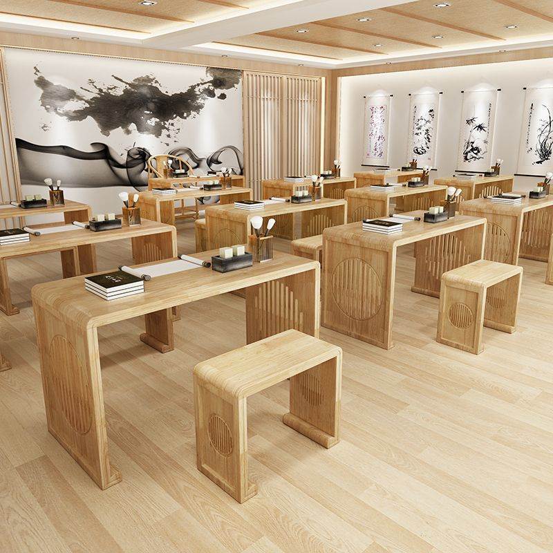 实木书法桌国学桌琴桌象棋桌围棋桌茶艺桌学校培训机构幼儿园课桌
