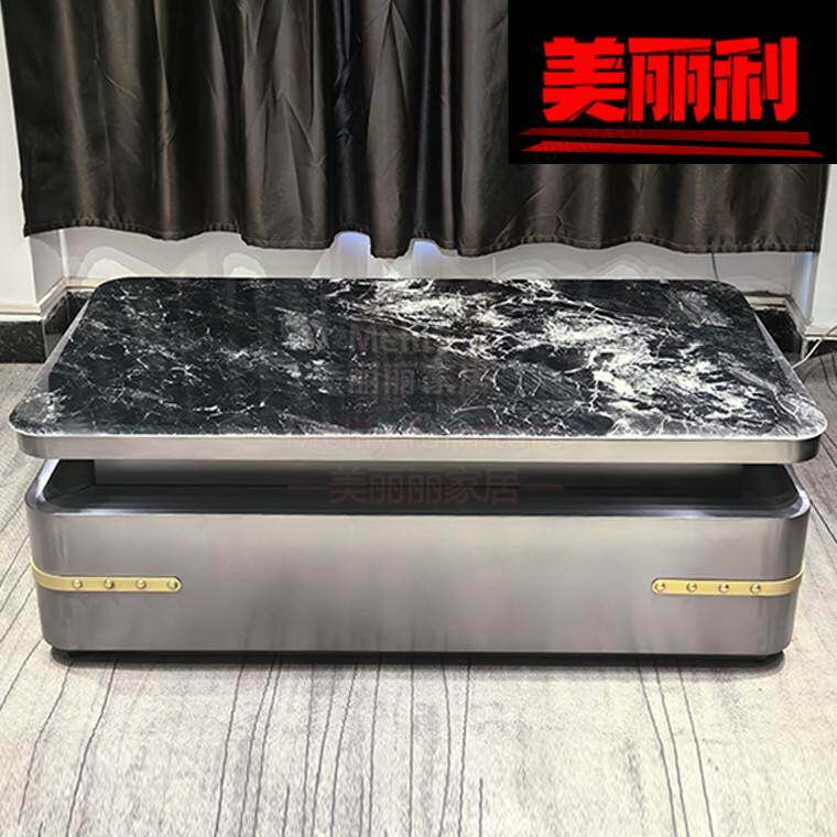 金腰带茶几不锈钢定制ktv酒吧夜店私人会所轻奢茶几微晶石散台