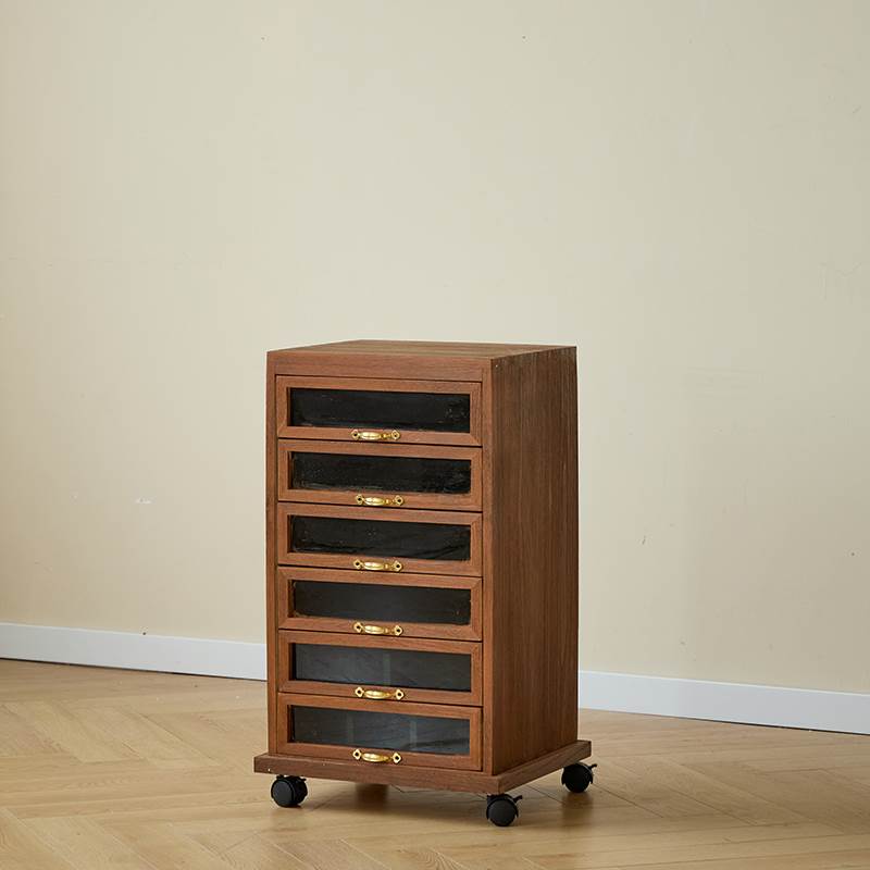 实木简约桌面牙医收纳盒牙科柜小型茶具文玩储物茶杯放置柜茶杯