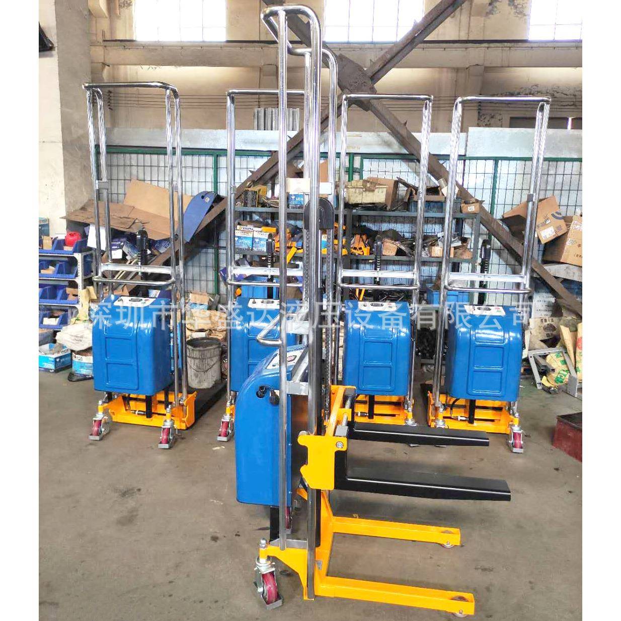 400kg轻型电动堆高车不锈钢迷你型升降车手推升高车小型电动叉车