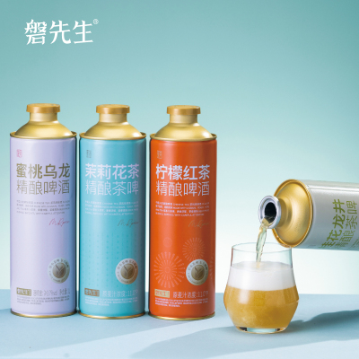 磐先生1L中式精酿茶啤酒4罐装