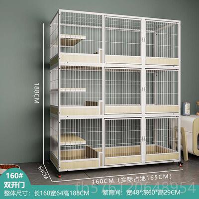 正品猫咪别墅繁育子实木房猫房猫柜猫笼子豪华子双层三层猫产窝笼