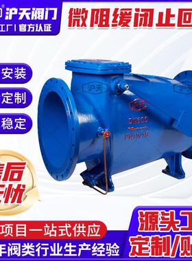 阀门球墨铸铁微阻缓闭止回阀升降重锤油缸止回阀HH44X DN1000