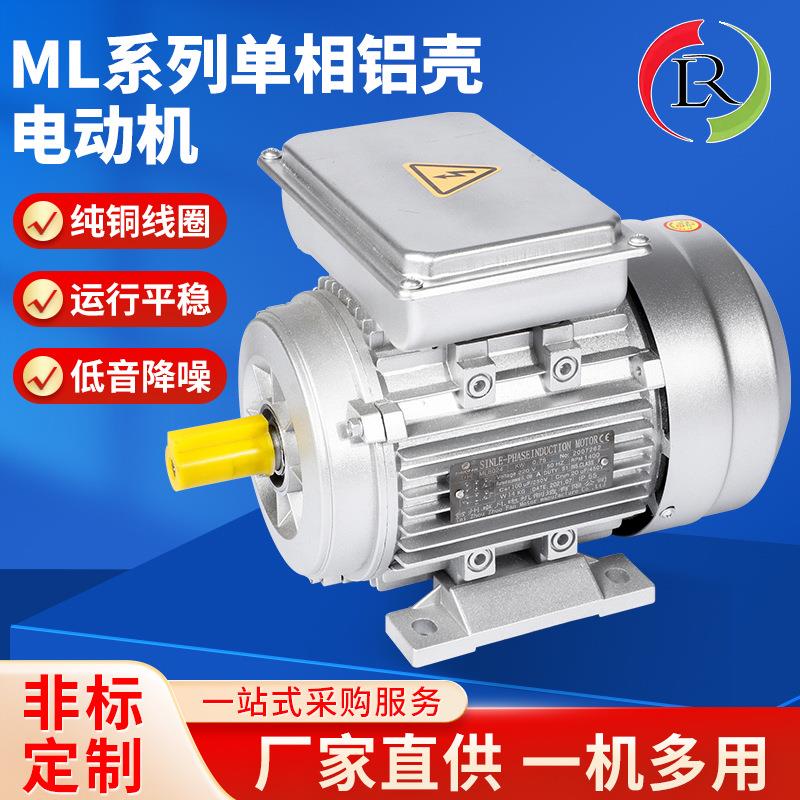 厂家直供ML单相异步双值电动机 B3 纯铜铝壳IE4电机 2极/4极