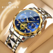 BINBOND全新系列多功能商务石英潮流腕表六针计时休闲潮男手表