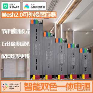 已接入米家APP智能双色三色一体电源Mesh.2.0灯带24V变压器控制器