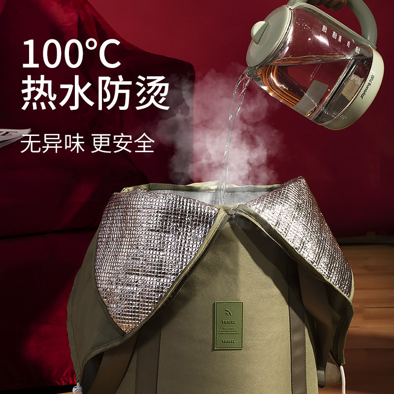 折叠泡脚桶足浴盆药浴便携旅行家用保恒温加热洗脚水盆深桶过小腿