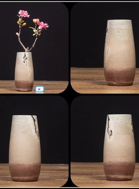 广西奇石天然草石头国画石奇石免漆打蜡穿底天珠瓶笔筒