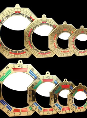 黄铜门口凸镜生肖罗经镜子凸面镜大门阳台室外挂件