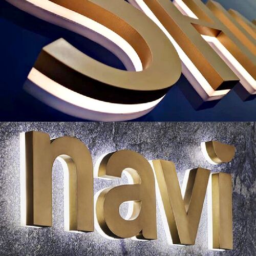 金属背光字发光字门头招牌发光字D立体广告发光字