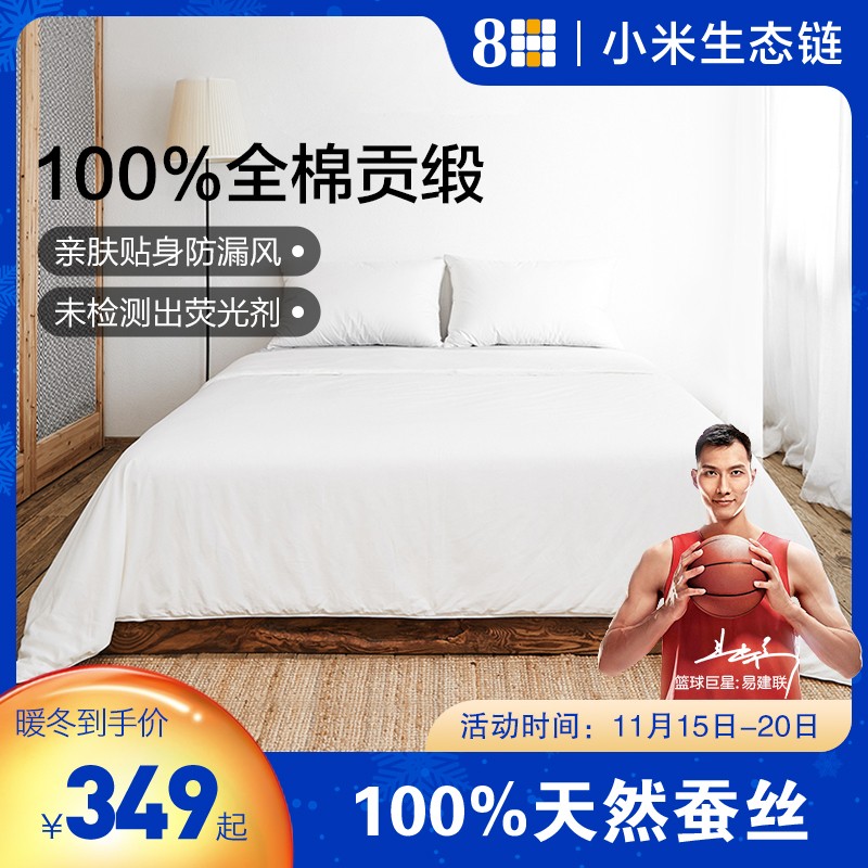 小%天然蚕丝春秋子母被全棉秋冬保暖加厚单