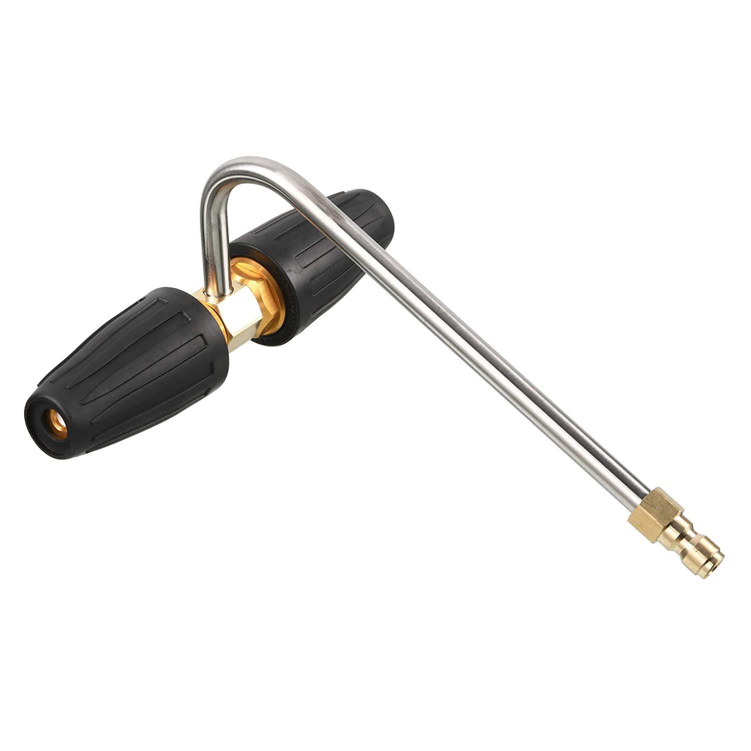 排水管清洁器套件2个涡轮喷嘴1/4英寸快速连接头3300PSI卡扣式