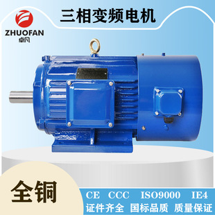 50Hz25转 YVP自由调速高速低俗5Hz 6000转变频电机 卓凡电机