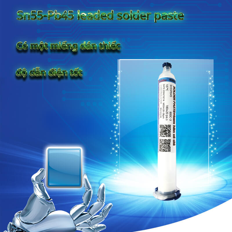 BGA植球免洗助焊膏solder paste有铅Sn55Pb45助焊针筒焊锡膏锡浆