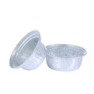 家用锡纸盒蒸糕蒸肉耐高温圆形空气炸锅锡纸碗烧烤锡纸盘烘焙烤箱