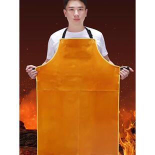 电焊工焊工围裙氩弧焊工作服牛皮耐磨隔热防烫耐高温防护衣反穿衣
