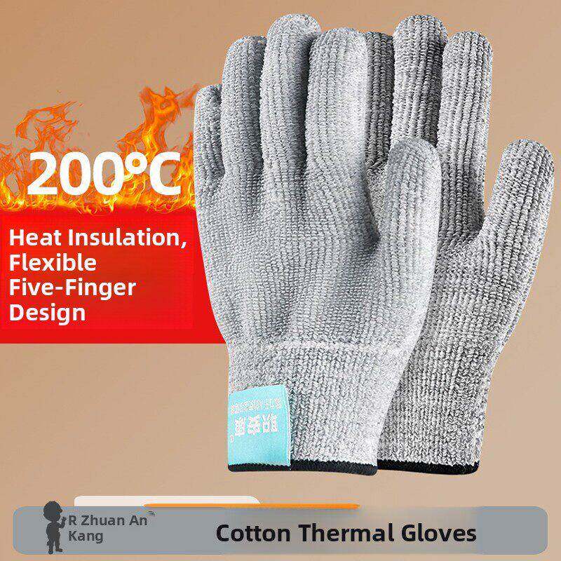 耐热防烫手套餐饮厨房耐高温加厚工业烹饪绝缘微波炉烘烤保护