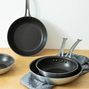 日本进口中尾不沾锅NAKAO铝制平底锅牛排煎锅松饼蛋包饭炒锅N-164