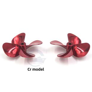 船模四叶螺旋桨 锌合金金属桨 正反55/ 60MM 拉网船打窝船遥控船