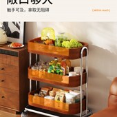 中古小推车零食置物架客厅大容量移动边几水果饮料柜厨房果蔬收纳