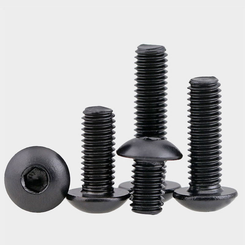 304不锈钢黑色圆头内六角螺丝盘头螺栓M6*x8x10x20x25x30x35x50mm