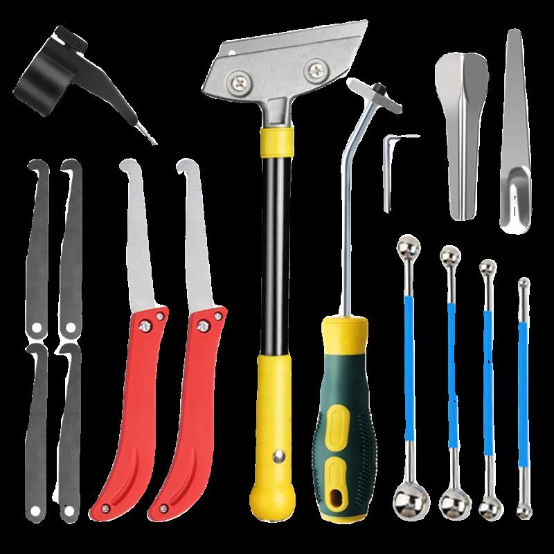 美缝剂施工工具全套瓷砖地砖专用清缝神器专业胶枪铲刀勾逢套装包