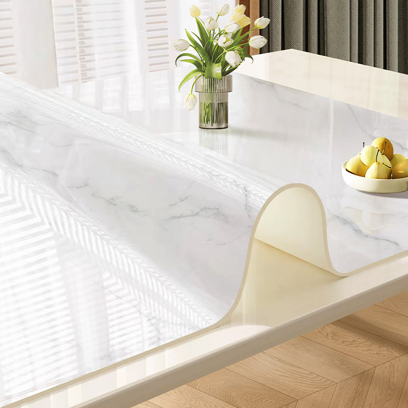 桌布免洗防水防油防烫pvc餐桌面垫轻奢高级感软玻璃客厅茶几垫子,居家布艺,桌布,淘宝优惠券,粉丝福利购,淘宝优惠卷