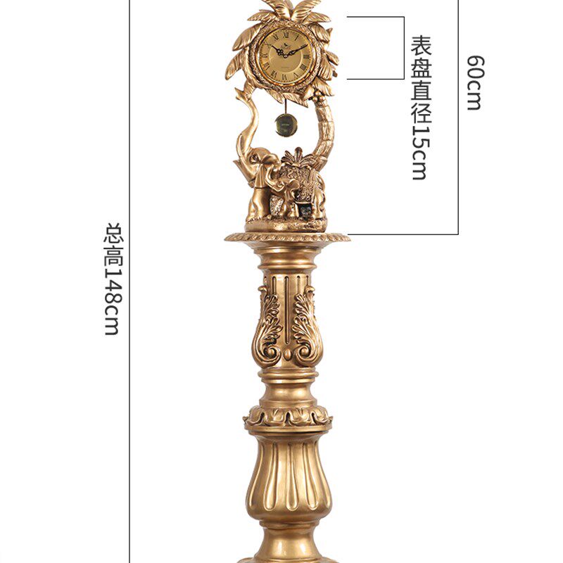 电视柜旁边摆件欧式落地装饰客厅招财玄关沙发进门大型轻奢两边象