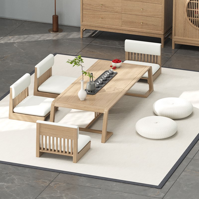 榻榻米实木泡茶桌炕几阳台飘窗休闲桌客厅日式矮桌椅组合茶台茶几