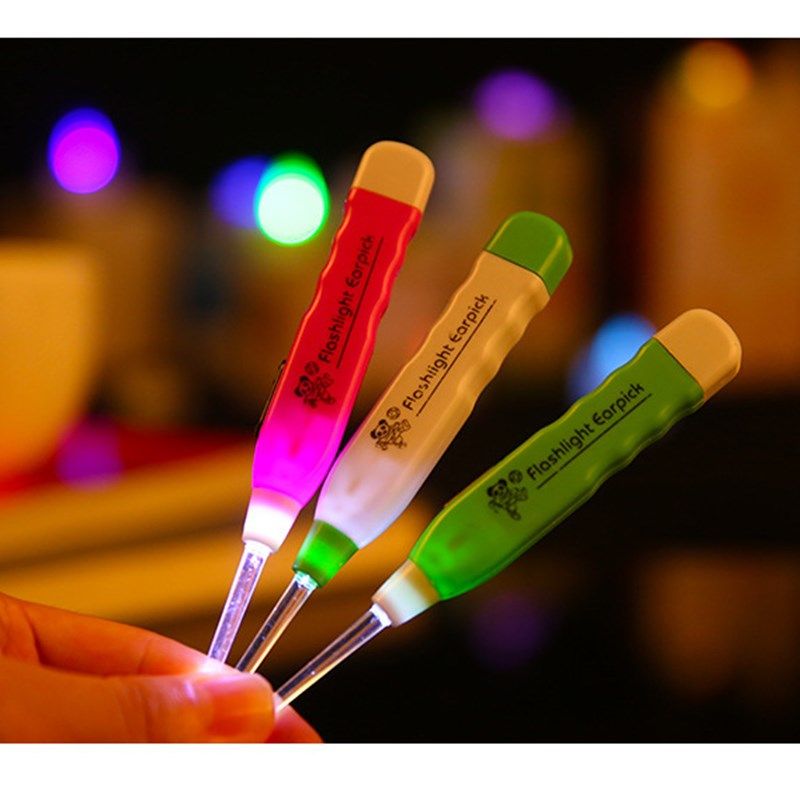 发光耳勺儿童掏耳屎宝宝可视采耳朵工具套装婴儿带LED灯挖耳神器