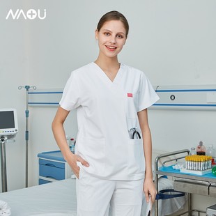 南欧鱼手术衣洗手衣短袖 手术服隔离衣春秋 女医生服分体刷手服薄款