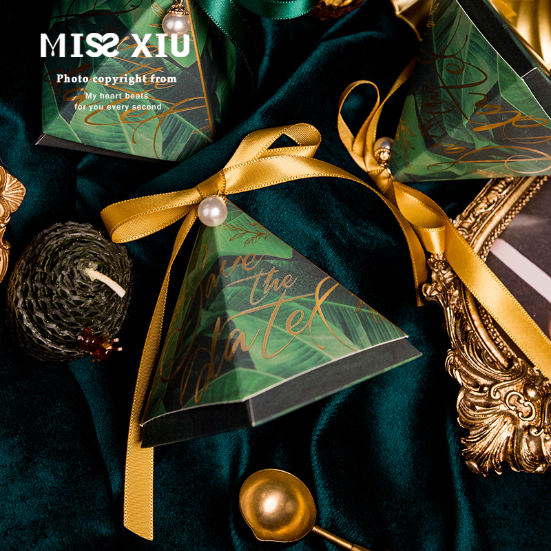 MISSXIU婚品[情比金坚]中式婚礼 大红色结婚创意好时喜糖盒中国风