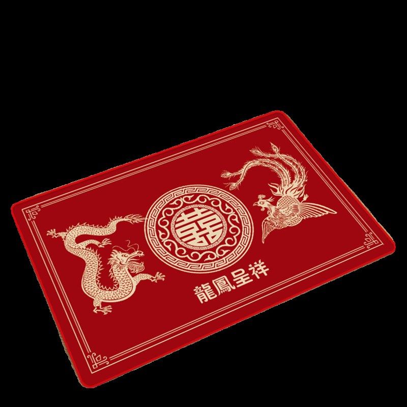 龙凤呈祥结婚地垫喜庆入户门地毯进门垫中式喜庆红色新婚门口脚垫,居家布艺,入户地垫,淘宝优惠券,粉丝福利购,淘宝优惠卷