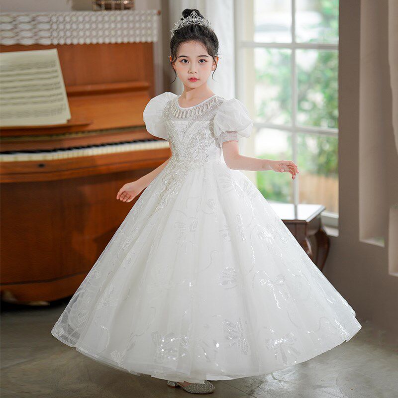 女童礼服小女孩轻奢小众高端公主裙儿童生日钢琴演奏主持人演出服