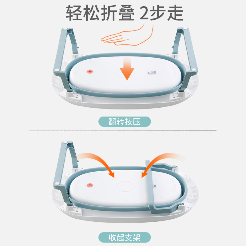 婴儿洗澡盆可坐躺加厚儿童大号沐浴桶小孩新生儿初生宝宝折叠浴盆