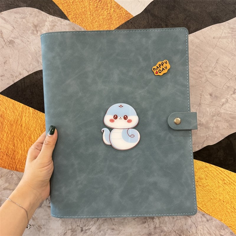 新版宝妈产检收纳册卡通蛇宝宝孕检报告单档案册a4a5页软皮资料册